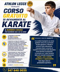 Karate, disciplina e rispetto: il maestro Vito Barletti apre le porte ai bambini con un corso gratuito - Corriere Salentino
