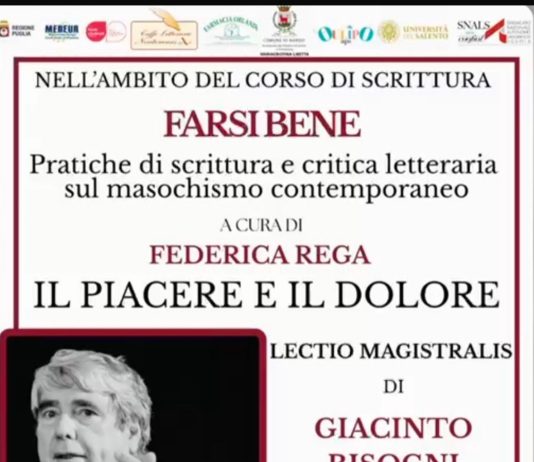 Il piacere ed il dolore, una lectio magistralis del magistrato Giacinto Bisogni a Nardò