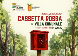 Inaugurazione della “Cassetta Rossa” nella villa comunale di Lecce