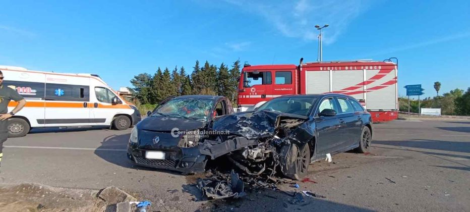 Violento scontro tra auto e due occupanti di una delle vetture finiscono in ospedale in codice rosso - Corriere Salentino