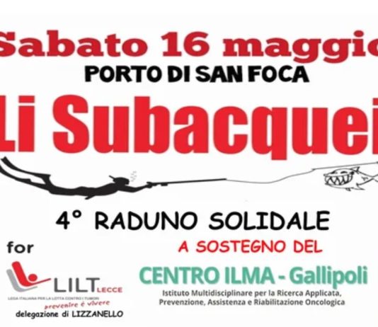 A San foca il 4° raduno del gruppo “Li Subacquei”: pesca solidale e raccolta fondi online a sostegno del centro ILMA – LILT Lecce