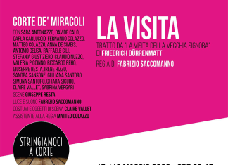 “Stringiamoci a Corte, si chiude domani e domenica a Maglie con le repliche de “La visits”