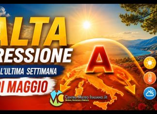 Le Previsioni Meteo del prossimo weekend 23-24 Maggio 2026