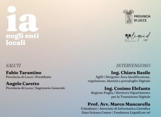 “Intelligenza Artificiale negli enti locali”: il 19 giugno al Castromediano un incontro di formazione promosso dalla Provincia per i comuni del territorio