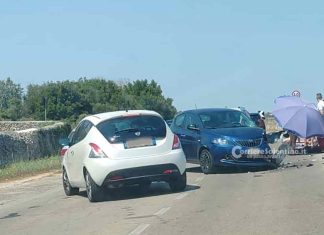 Incidente auto – moto sulla Melendugno – Torre dell’Orso, due fratelli finiscono in ospedale