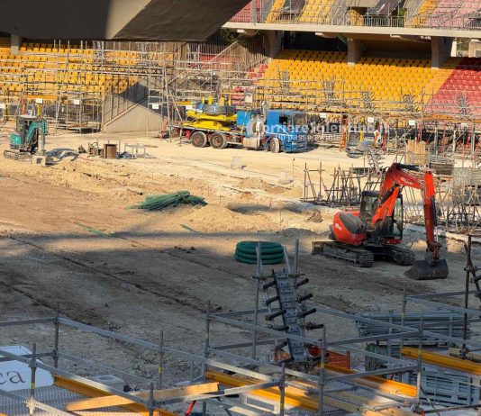 Grave incidente al cantiere dello stadio di Lecce: operaio resta ferito alla testa