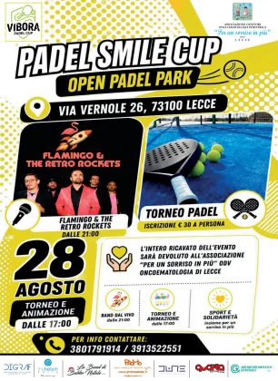 Padel Smile Cup, sport e solidarietà per i bambini dell’Oncoematologia Pediatrica di Lecce - Corriere Salentino