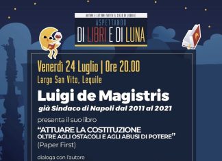 Luigi De Magistris incontra il Presidente Fabio Tarantino a Lequile per parlare della Costituzione