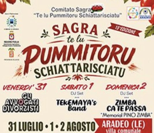 Parte stasera la Sagra Te lu Pummitoru ad Aradeo, una festa incredibile da non perdere