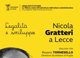 “Legalità è futuro”, nuovo appuntamento del progetto della Provincia di Lecce: arriva il procuratore Nicola Gratteri