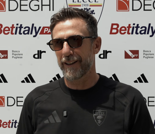 Il nuovo Lecce prende forma: Di Francesco: “Verranno altri giocatori”. Nell’amichevole posizione nuova per Pierotti