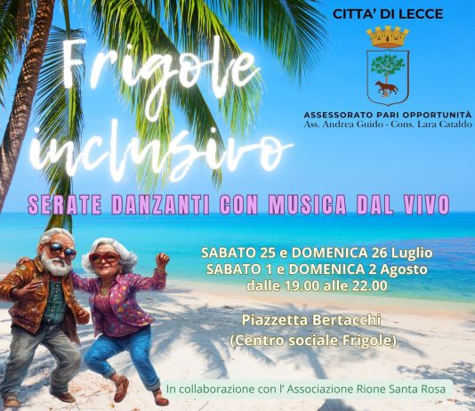 “Frigole Inclusivo”: a Piazzetta Bertacchi arrivano le serate danzanti con musica dal vivo per un’estate all’insegna della socialità
