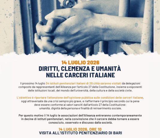 Il 14 luglio decine di visite nelle carceri italiane. L’Alleanza per l’articolo 27 apre gli istituti penitenziari alla società civile