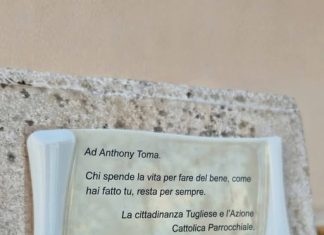 Tuglie ricorda il suo Anthony, prematuramente scomparso a causa di un sinistro stradale