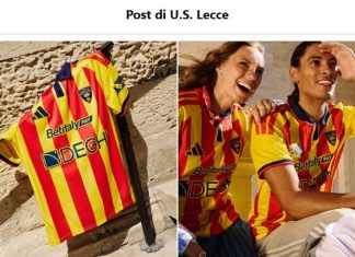 Il Lecce presenta la nuova maglia da gioco