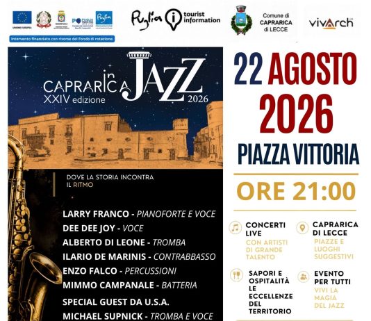 Larry Franco porta il jazz internazionale a Caprarica: il 22 agosto torna Capraricainjazz