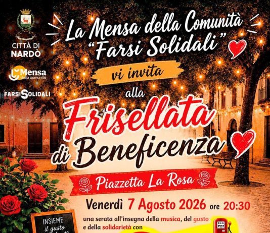 Venerdì 7 agosto “Frisellata di Beneficenza” a Nardò