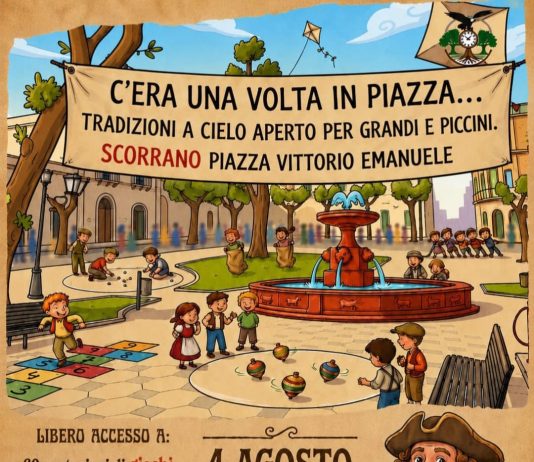 A Scorrano torna la magia delle tradizioni: arriva “C’era una volta in piazza…” Una serata all’insegna del gioco tradizionale, del divertimento per famiglie e del buon cibo