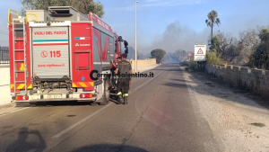Vasto incendio tra Andrano e la sua marina: fiamme vicine alle case, famiglie evacuate - Corriere Salentino