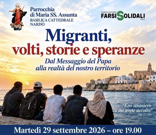 “Migranti, volti, storie e speranze”: incontro a Nardò martedì 29 settembre