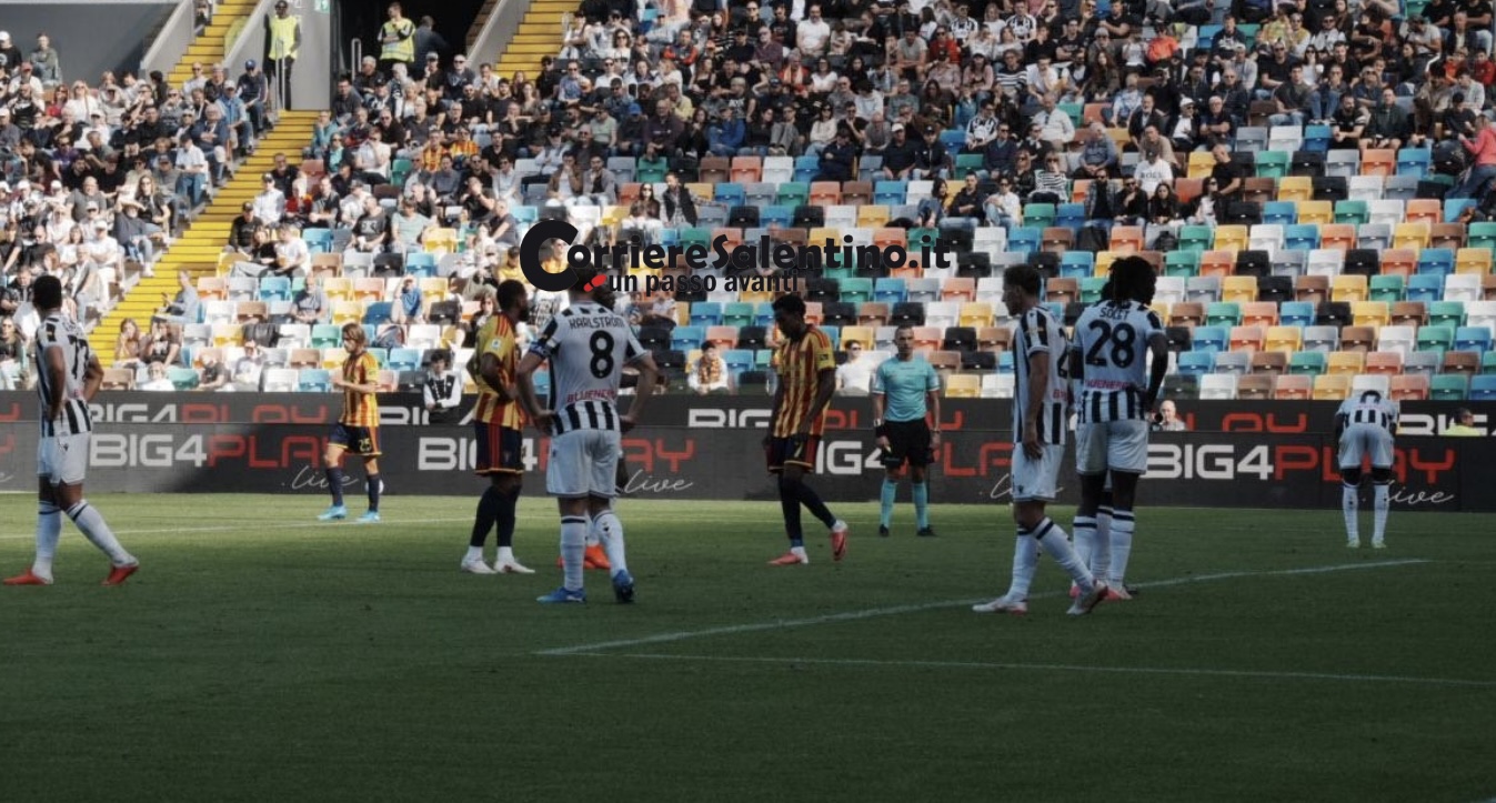 Lecce beats Udinese 3-0 in Serie A match