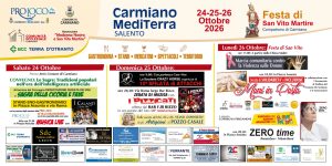 “Carmiano MediTerranea” 2026: sapori, tradizioni, cultura e pizzica. Tre giorni di festa in onore di San Vito Martire - Corriere Salentino