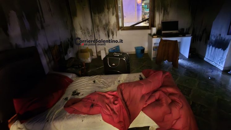 Incendio nella notte a Galatone: grave un uomo, distrutta un'abitazione - Corriere Salentino