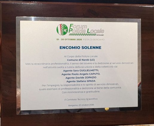 Eroi tra le fiamme, a Bergamo riconoscimento alla Polizia Locale neretina - Corriere Salentino