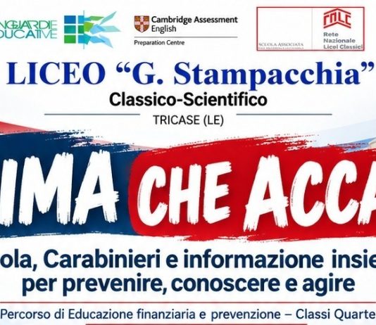 “Prima che accada”: il Liceo Stampacchia promuove la cultura della legalità e della prevenzione